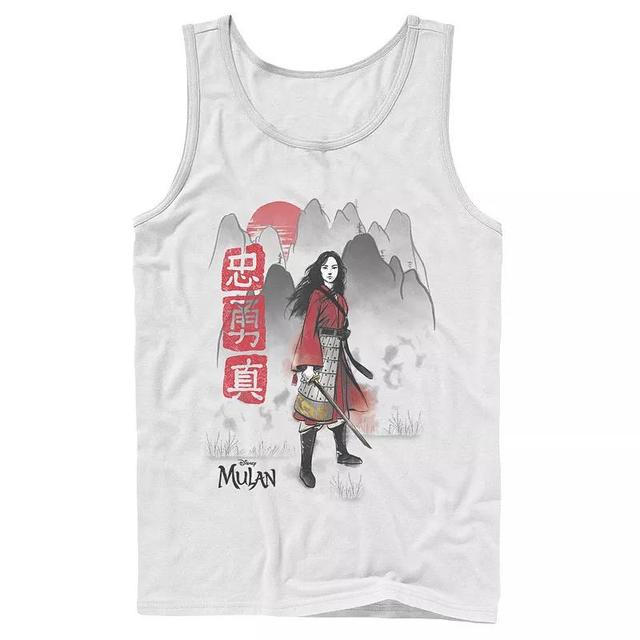 Disneys Mulan Mens Live Action Watercolor Mountain Portrait Tank Top Product Image