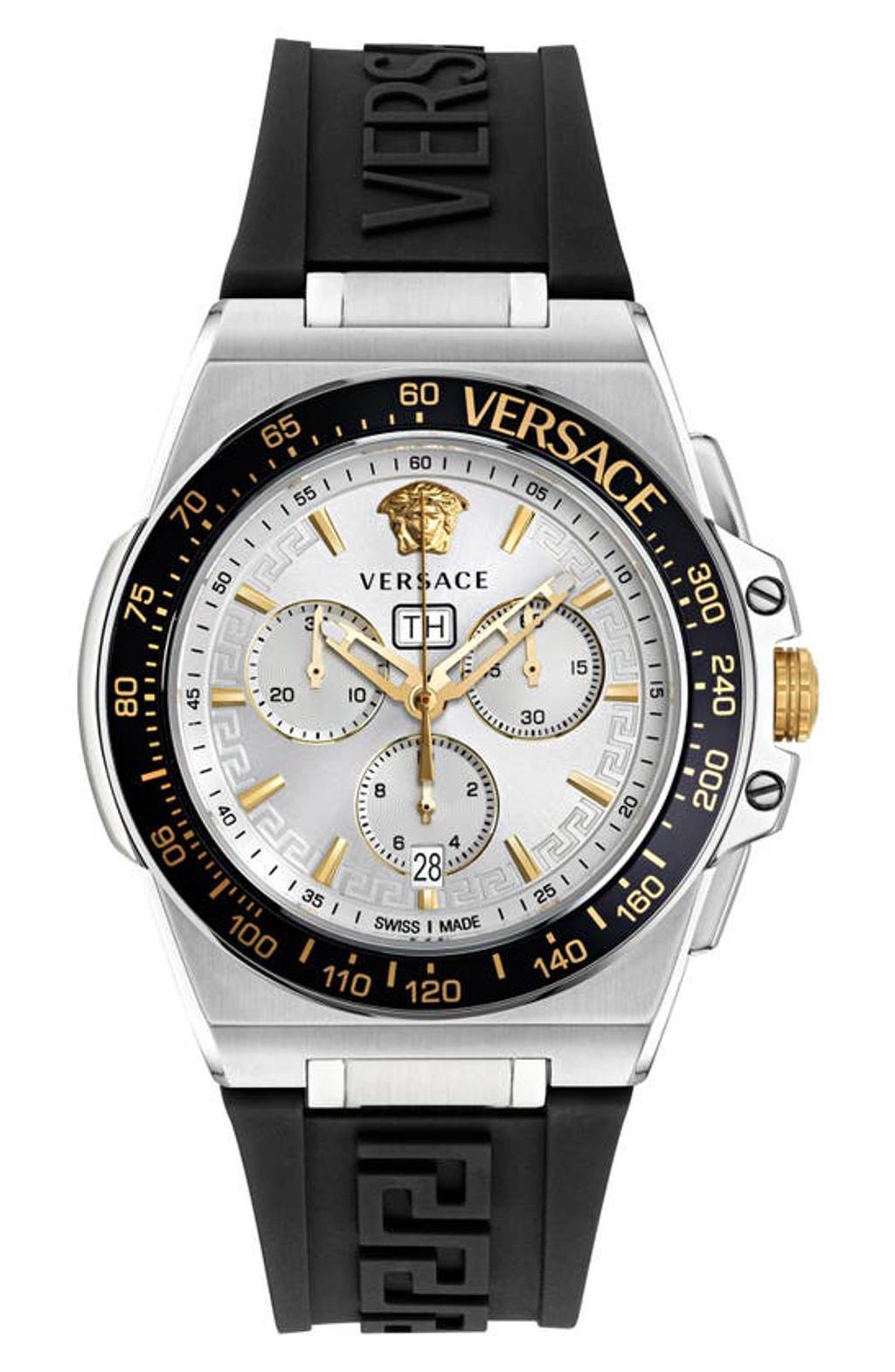 VERSACE Men's Swiss Chronograph Greca Extreme Two-tone Stainless Steel Bracelet Watch 45mm In Two Tone Product Image