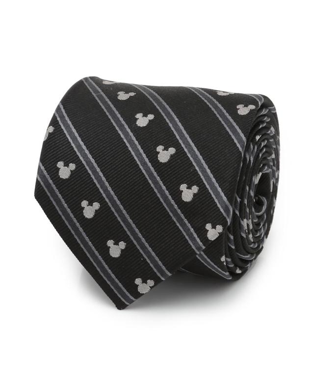 Mens Mickey Mouse Striped Silk Tie Product Image