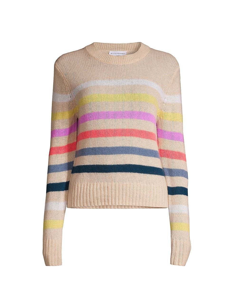 Womens Cashmere Featherweight Striped Sweater Product Image