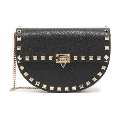 Mini Rockstud Shoulder Bag In Black Product Image