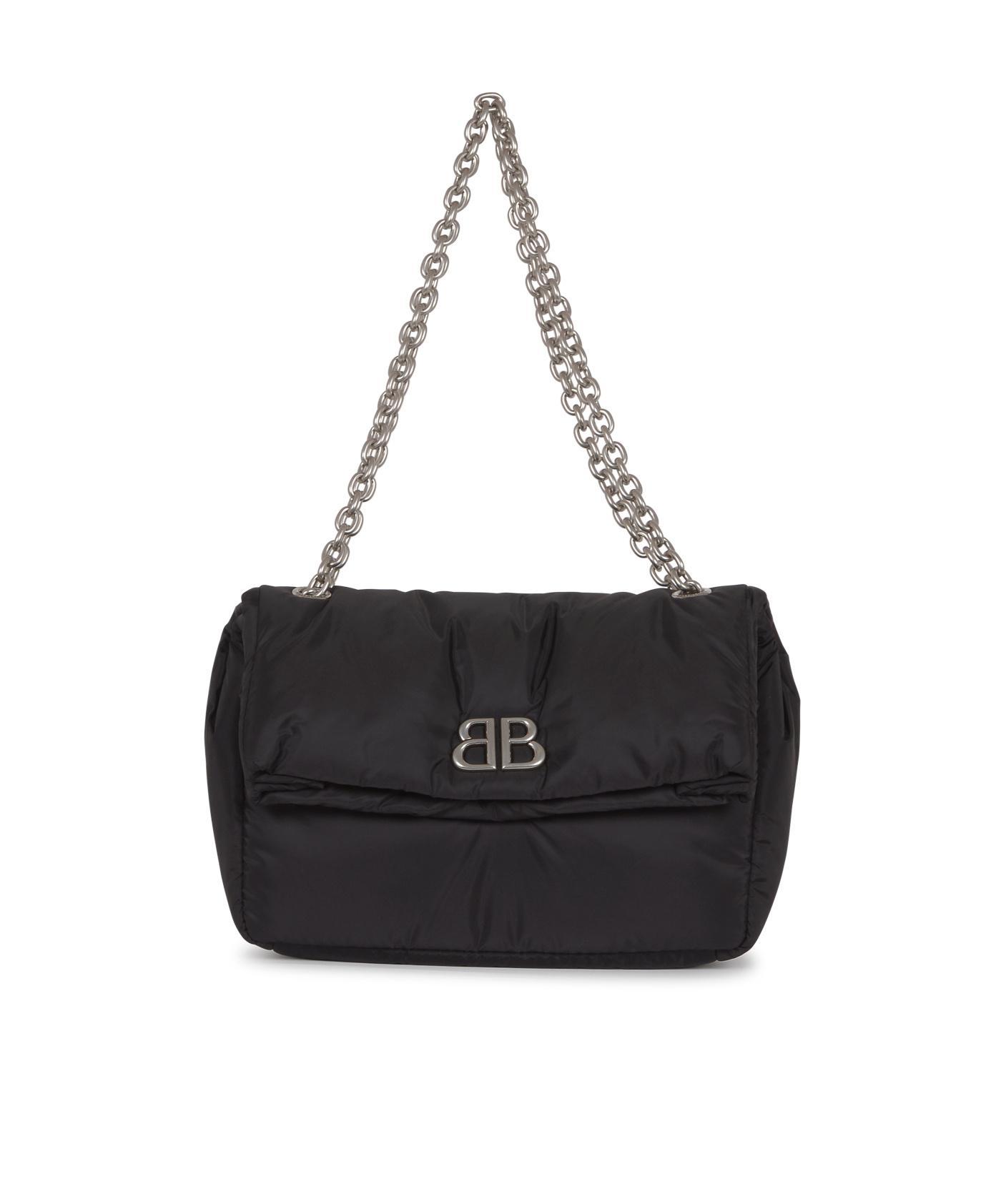 BALENCIAGA Monaco Chain Handbag In Black Product Image