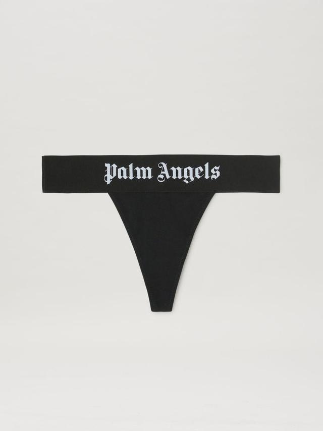 Classic Logo Thong in black  - Palm Angels® Official  Product Image