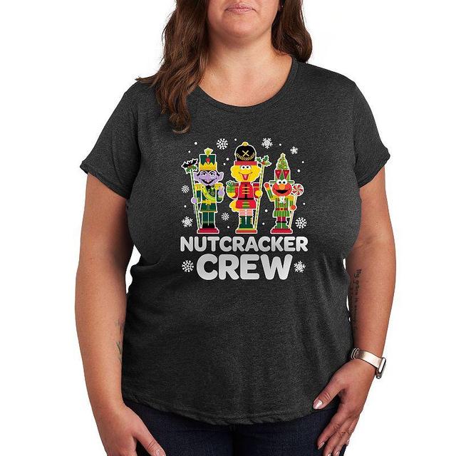 Plus Sesame Street Nutcracker Crew Graphic Tee, Girls Heather Grey Product Image