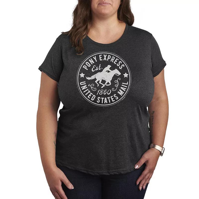 Plus Size USPS Pony Express Badge Graphic Tee, Womens Product Image