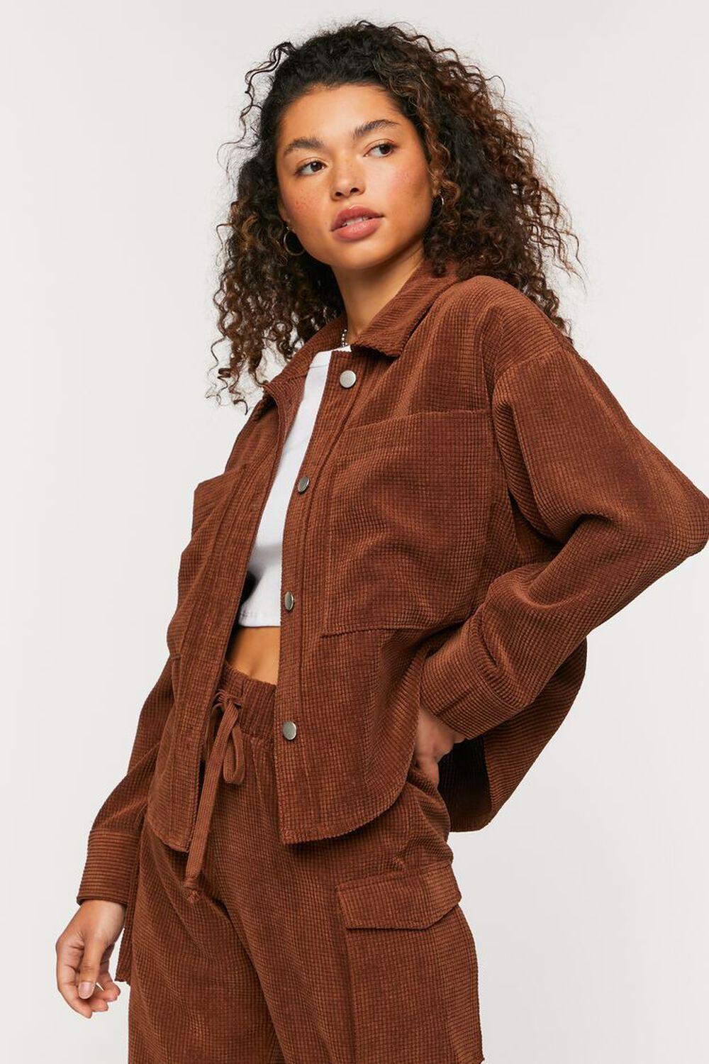 Waffle Corduroy Shacket | Forever 21 Product Image