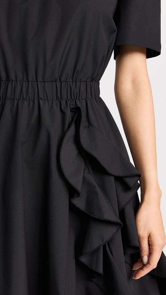 Jason Wu Short Sleeve Cotton Crew Neck Dress with Ruffle Skirt | Shopbop Product Image