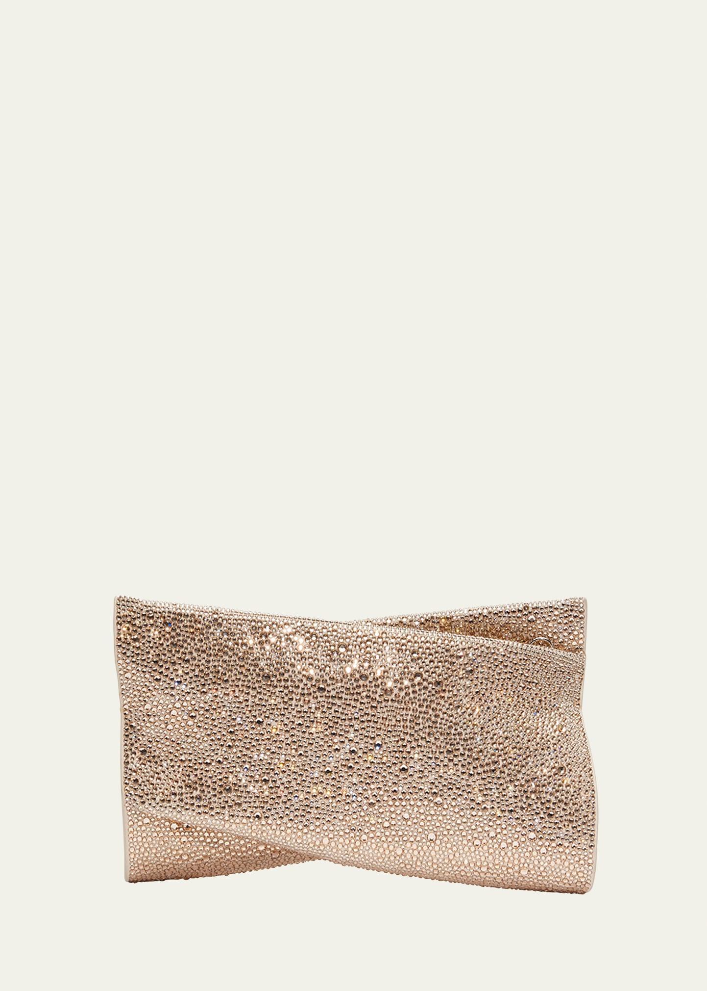 Womens Loubitwist Suede & Crystal Bag Product Image