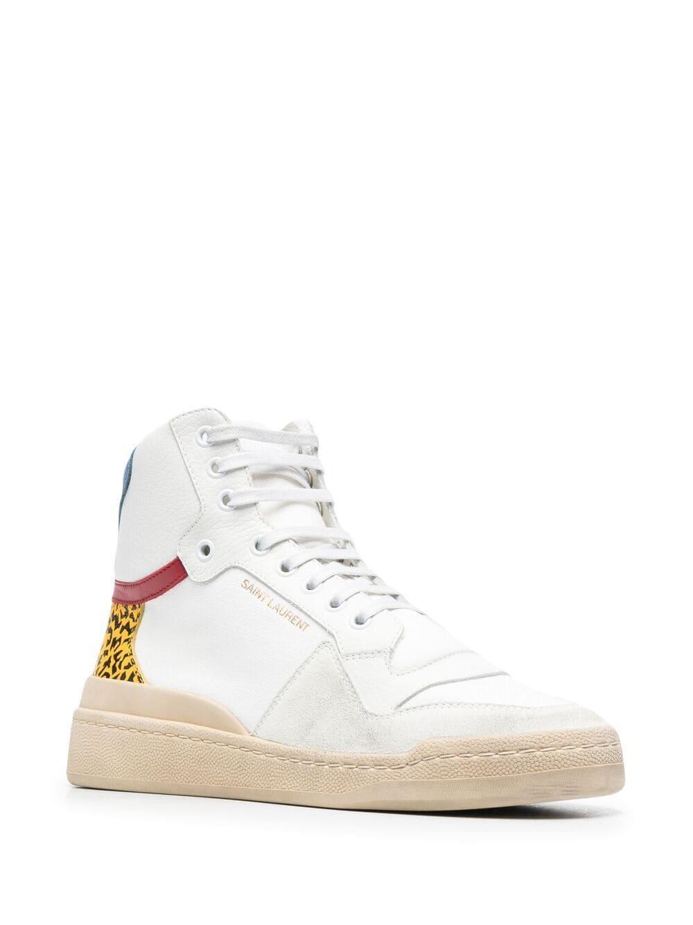 Sl24 High-top Colorblock Canvas Sneakers In White Product Image