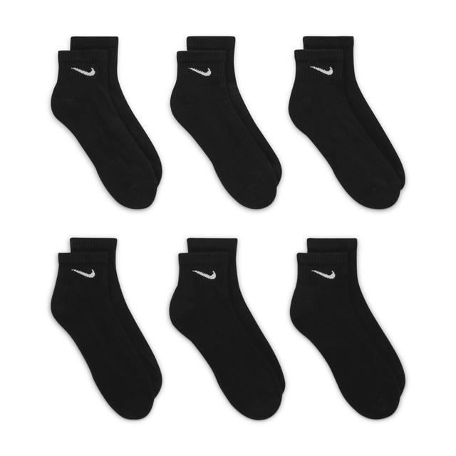 Nike Mens Nike Everyday Cush Ankle 6PR - Mens White/Black Product Image
