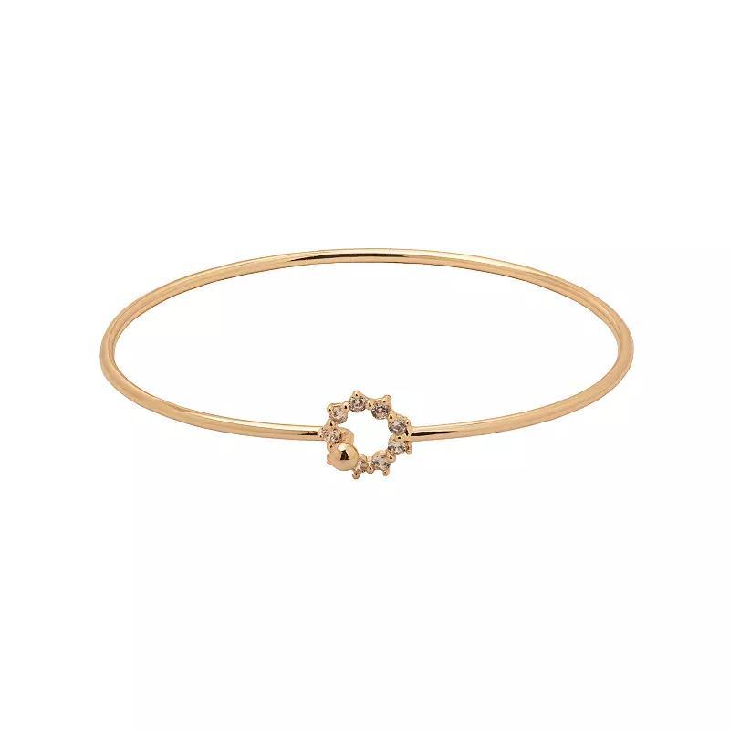 LC Lauren Conrad Bangle Pointed Pendant Clasp Bracelet, Womens, Clear Product Image