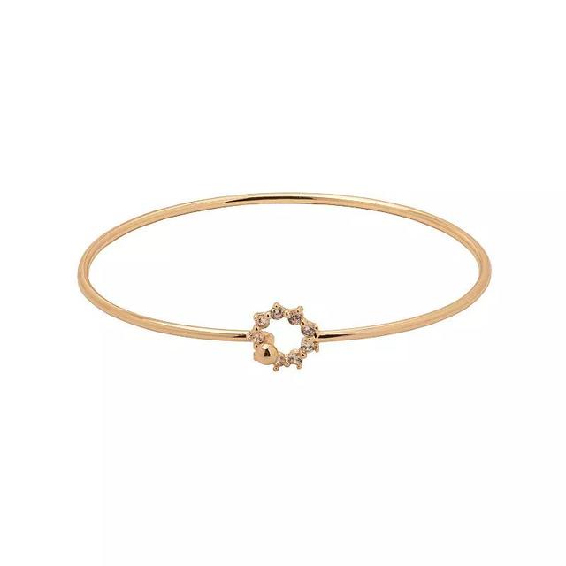 LC Lauren Conrad Bangle Pointed Pendant Clasp Bracelet, Womens, Clear Product Image