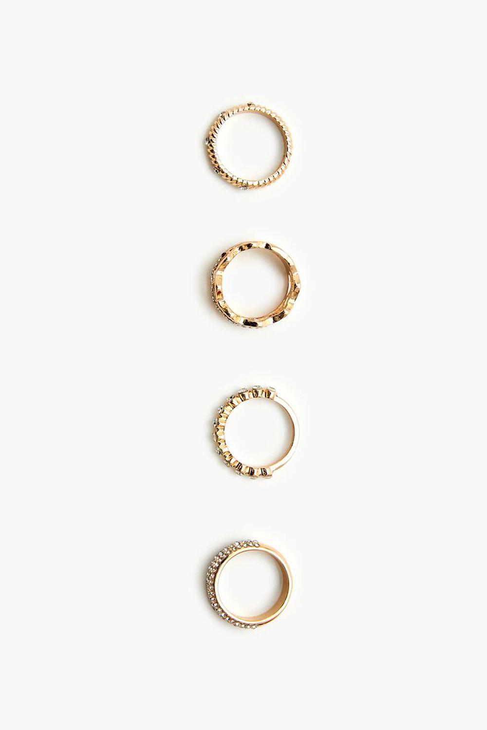 Cutout Rhinestone Ring Set | Forever 21 Product Image