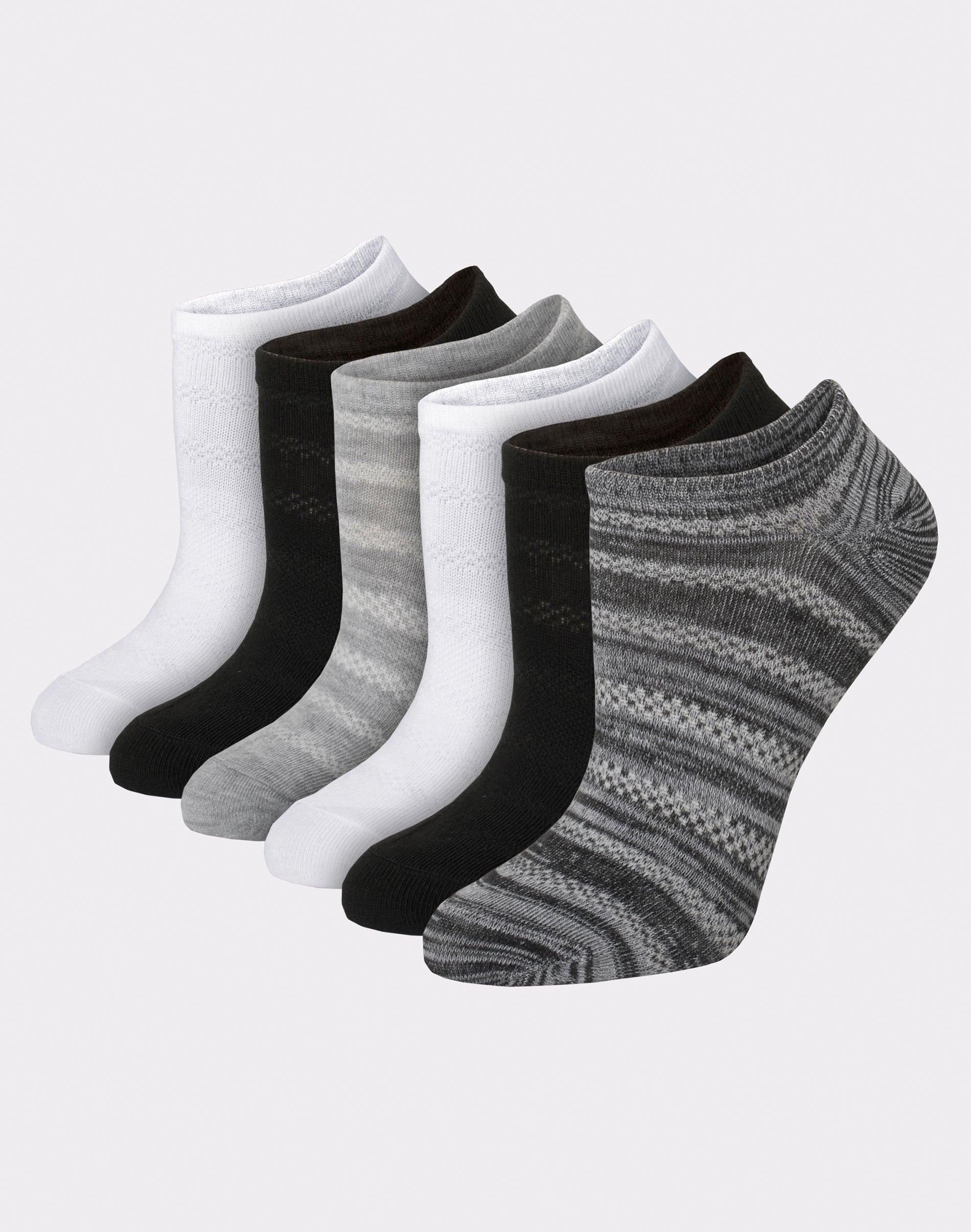 Hanes X-Temp Womens No Show Socks, 6-Pairs Assorted Colors 5-9 Product Image