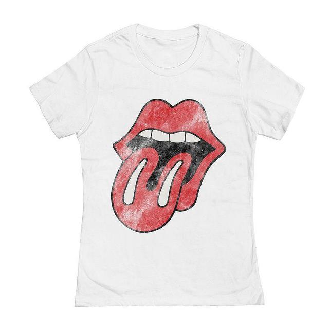 Juniors Rolling Stones Tongue 75 Graphic Tee, Girls Blue Product Image