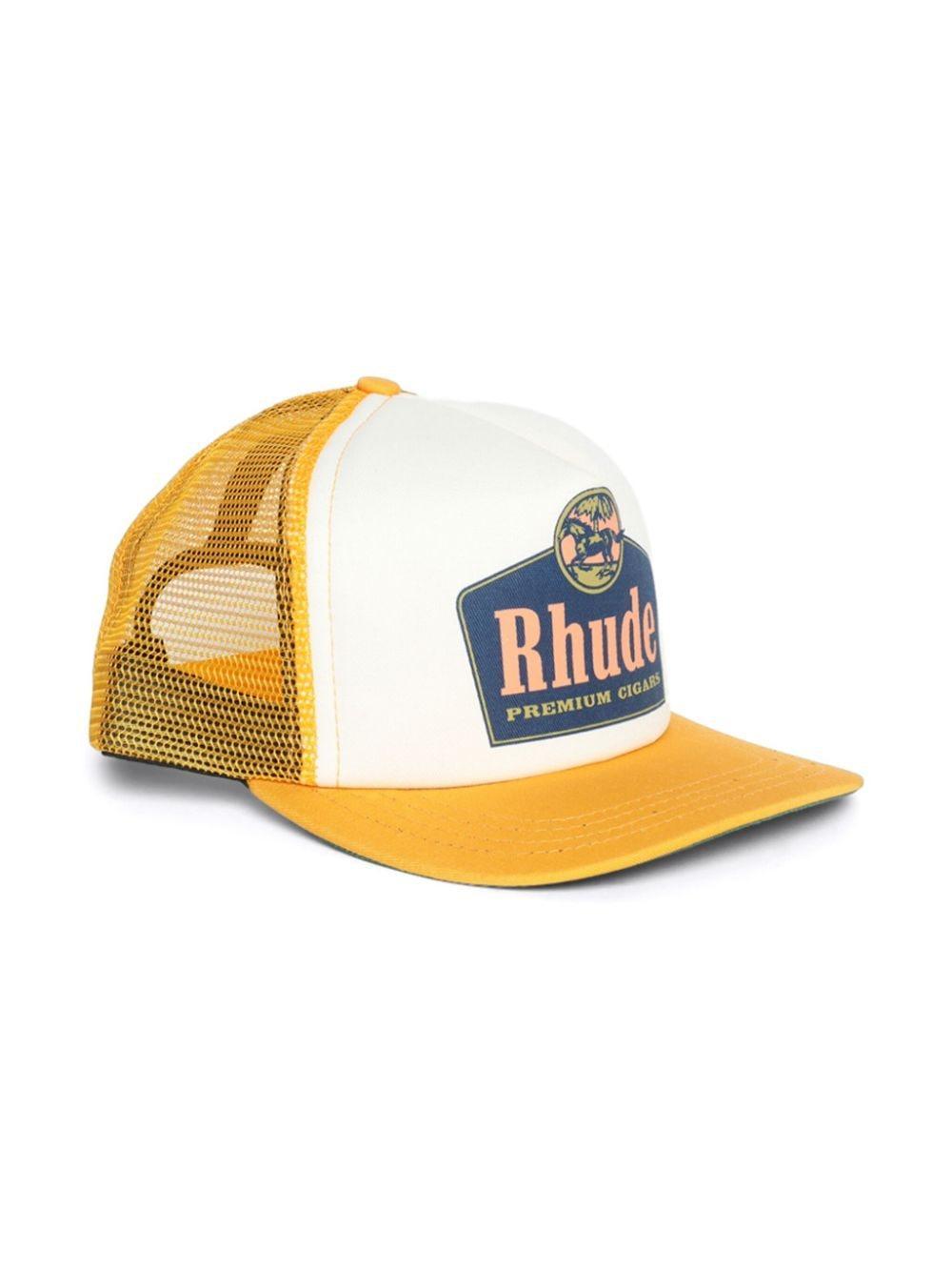 Logo-print Cotton Cap In Yellow Product Image