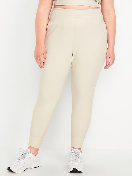 High-Waisted PowerSoft Ribbed 7/8 Joggers Product Image