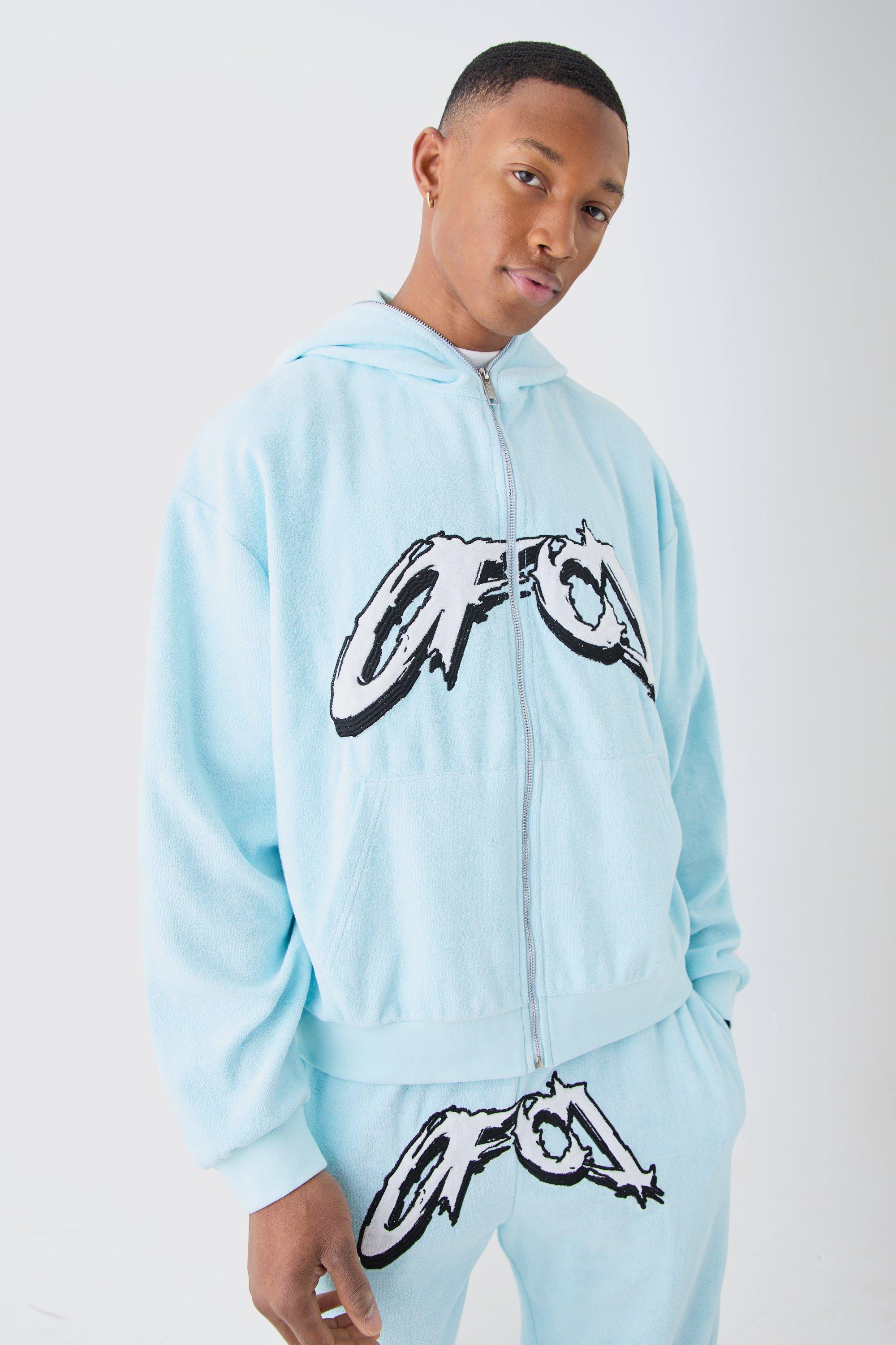 Oversized Boxy Ofcl Towelling Hoodie | boohooMAN USA Product Image