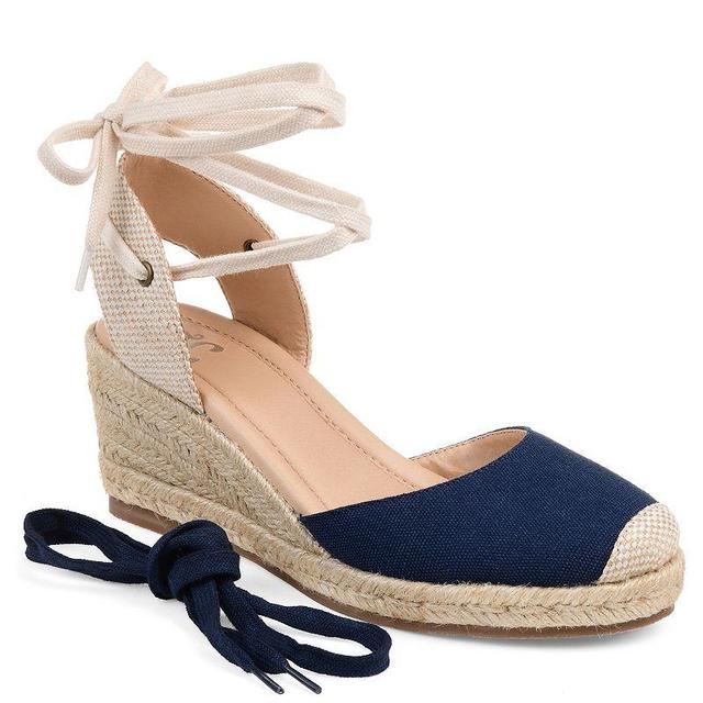 Journee Collection Monte Womens Espadrille Wedges Black Product Image