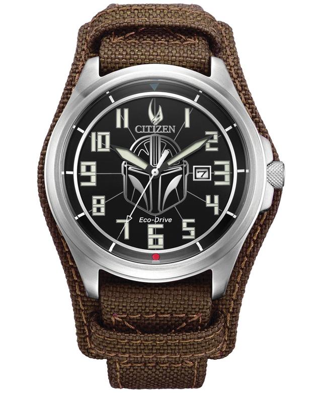 Star Wars by Citizen The Mandalorian Brown Leather Strap Watch 44mm Product Image