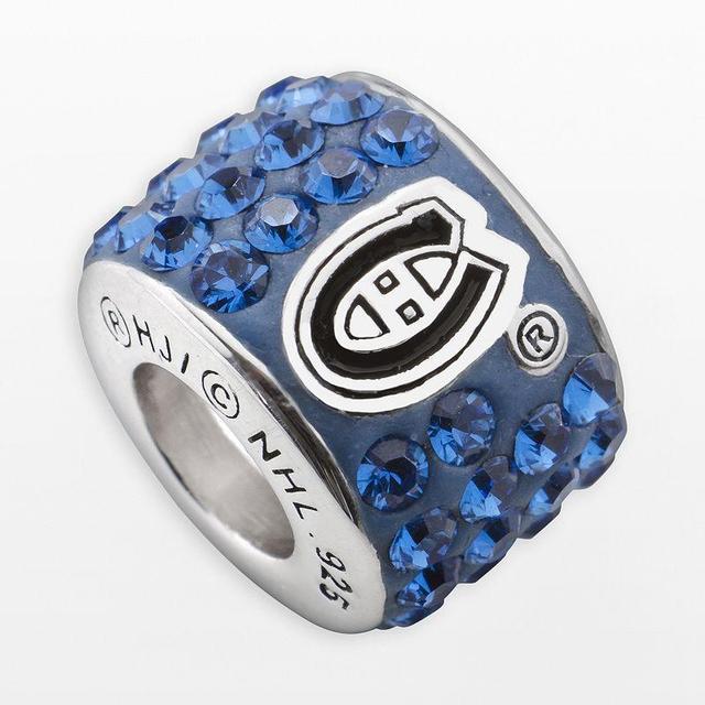 LogoArt Montreal Canadiens Sterling Silver Crystal Logo Bead, Womens, Blue Product Image