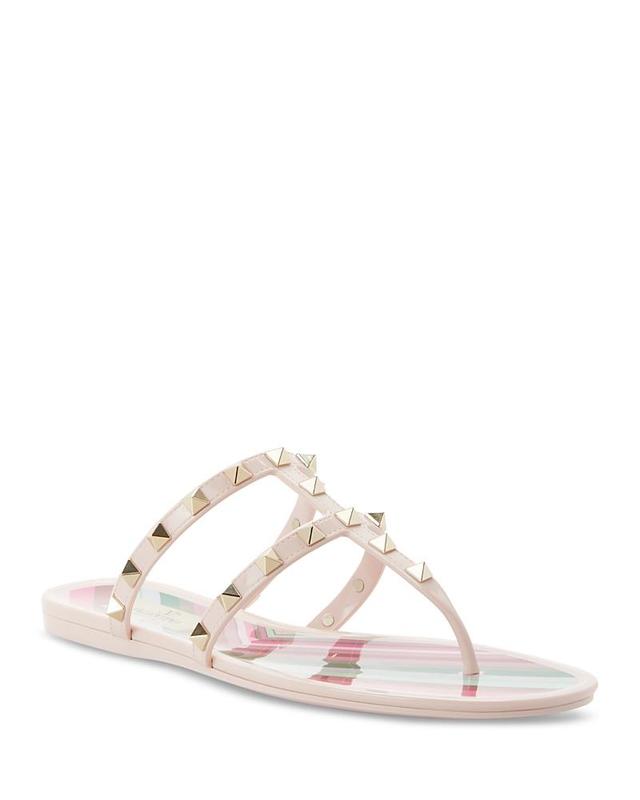 Valentino Garavani Womens Pyramid Studded Strappy Thong Sandals Product Image