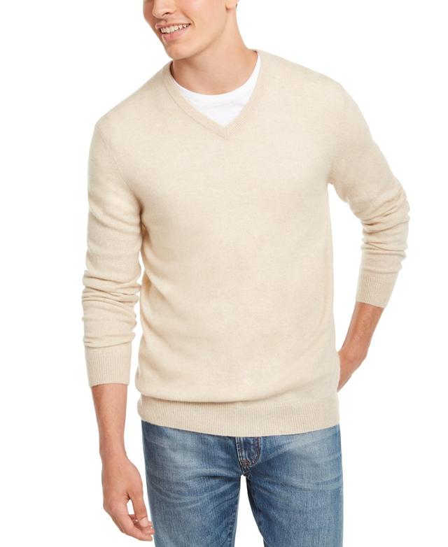 Club Room Mens V-Neck Cashmere Sweater, Created for Macys Product Image