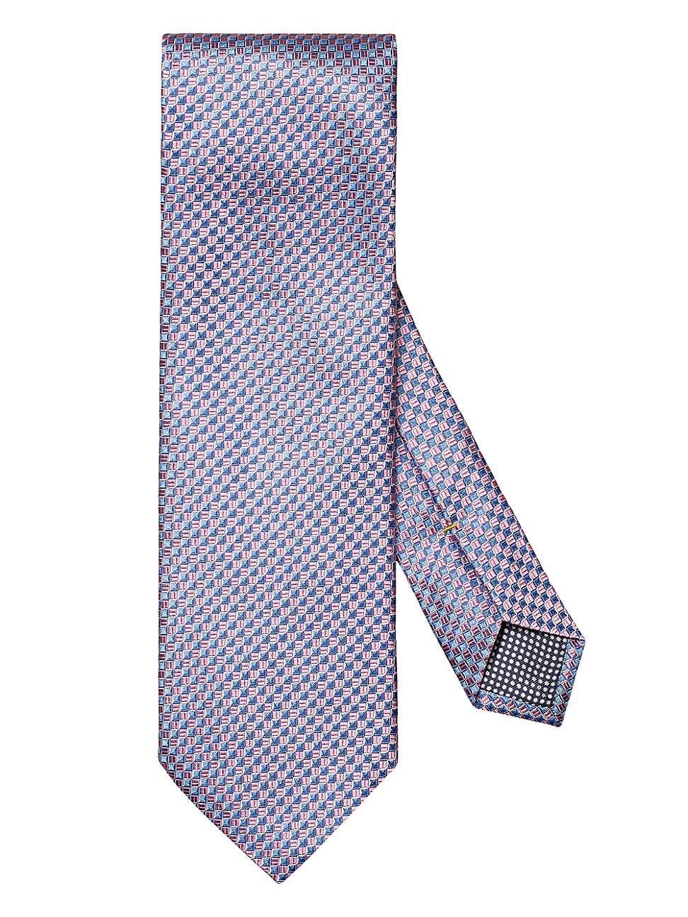 Mens Geometric Silk Tie Product Image