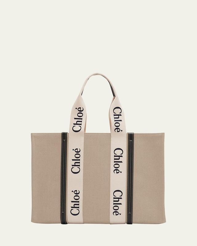 Woody Large Tote Bag in Linen Product Image