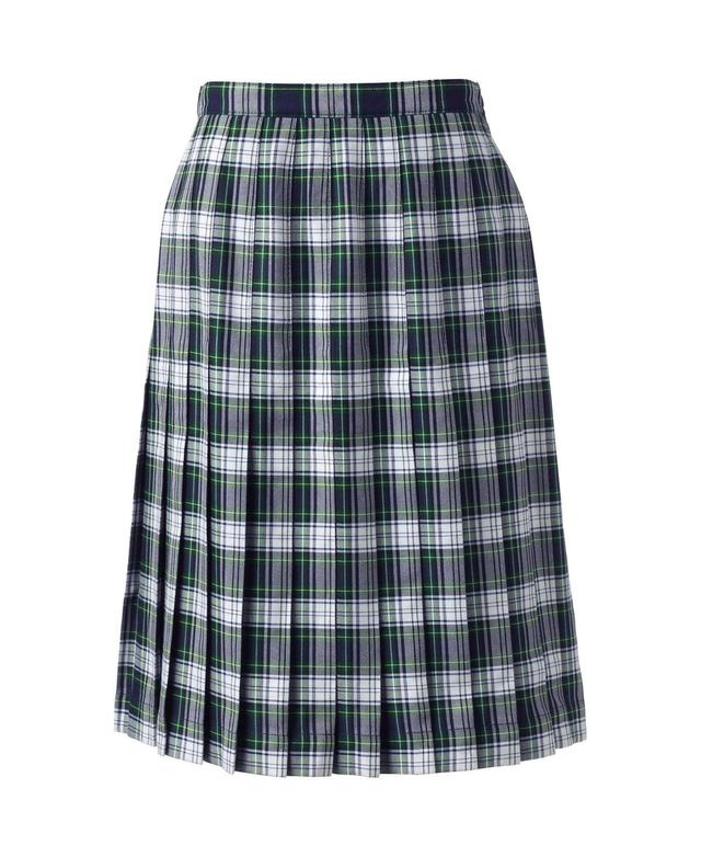 Womens Lands End School Uniform Plaid Pleated Midi Skirt Product Image