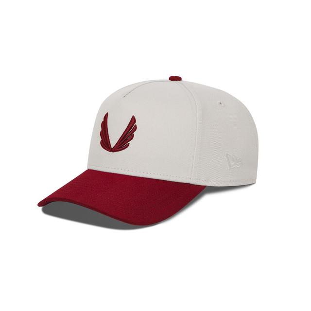 New Era 9Forty A-Frame Hat - Stone/Crimson Two Tone Product Image