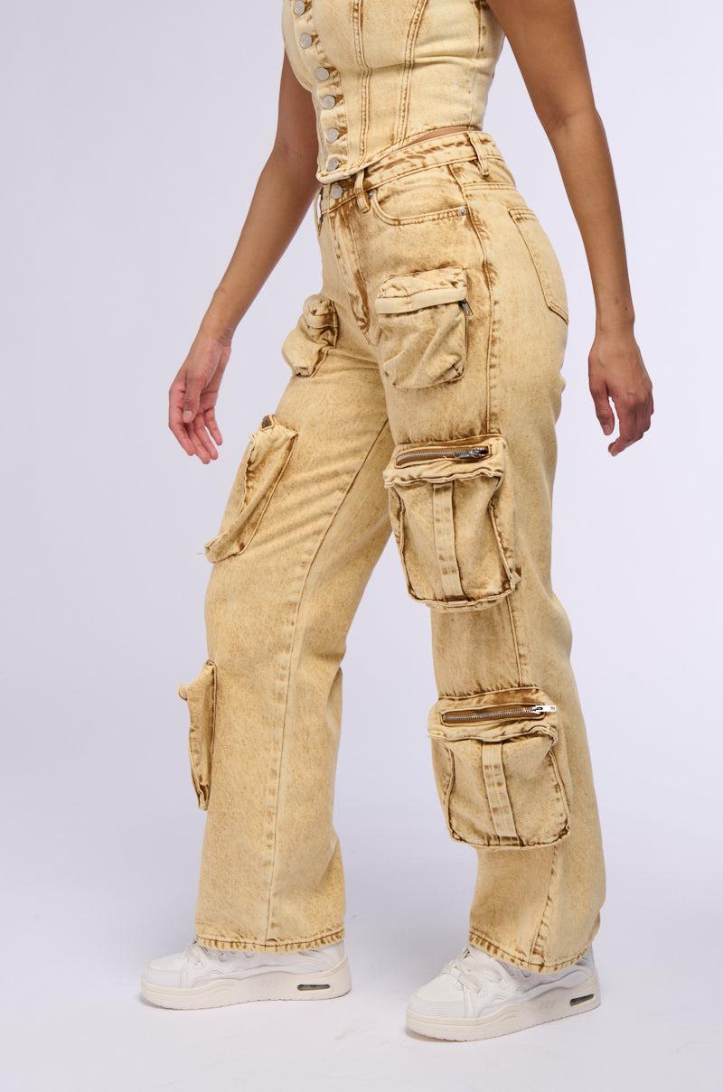 VALERIE MINERAL WASH CARGO PANT Product Image