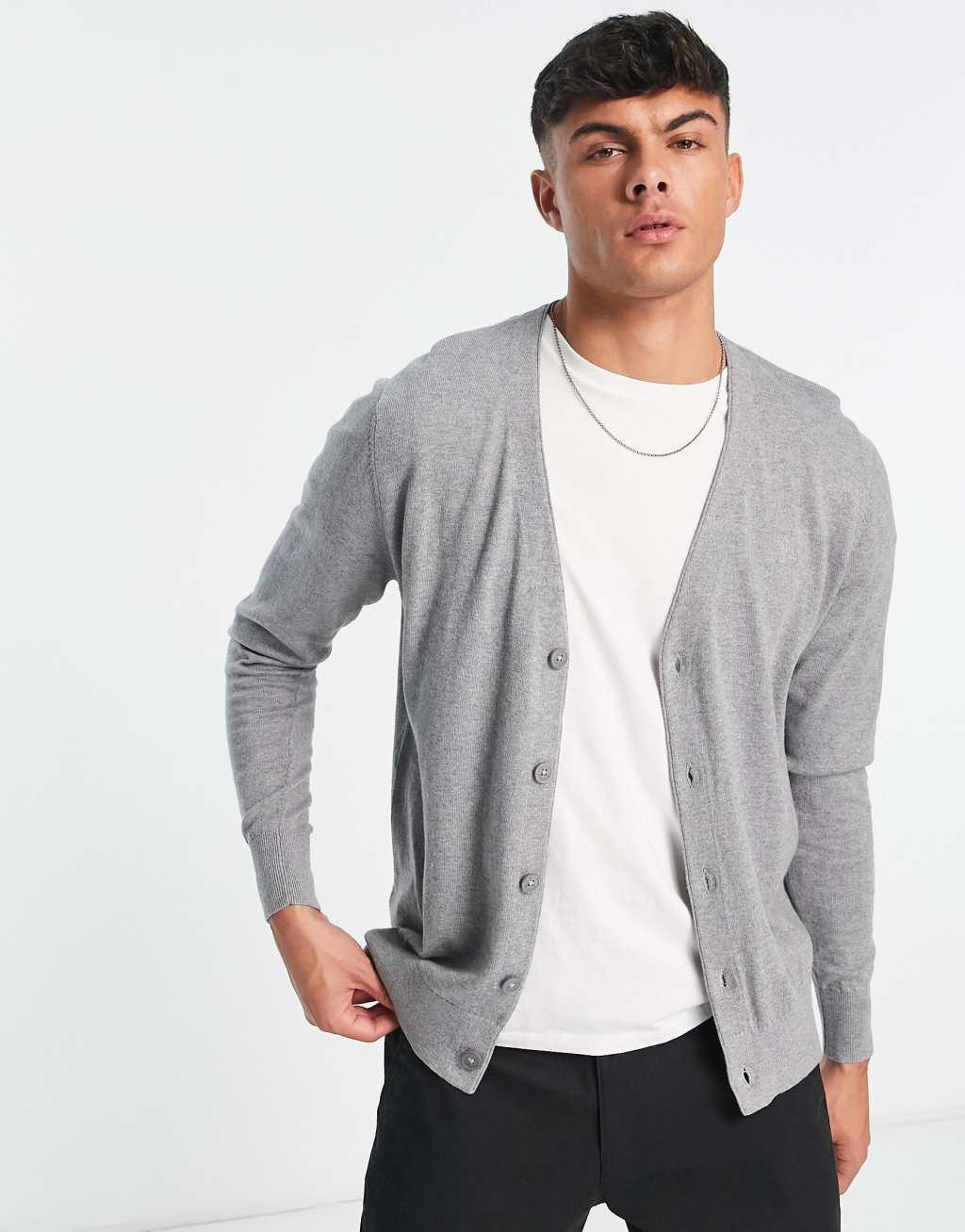 Scalpers cardigan in gray Product Image