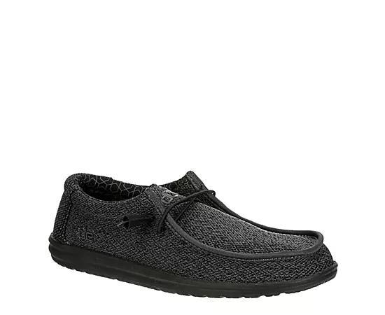 HEYDUDE Mens HEYDUDE Wally Sox - Mens Shoes Black/Black Product Image