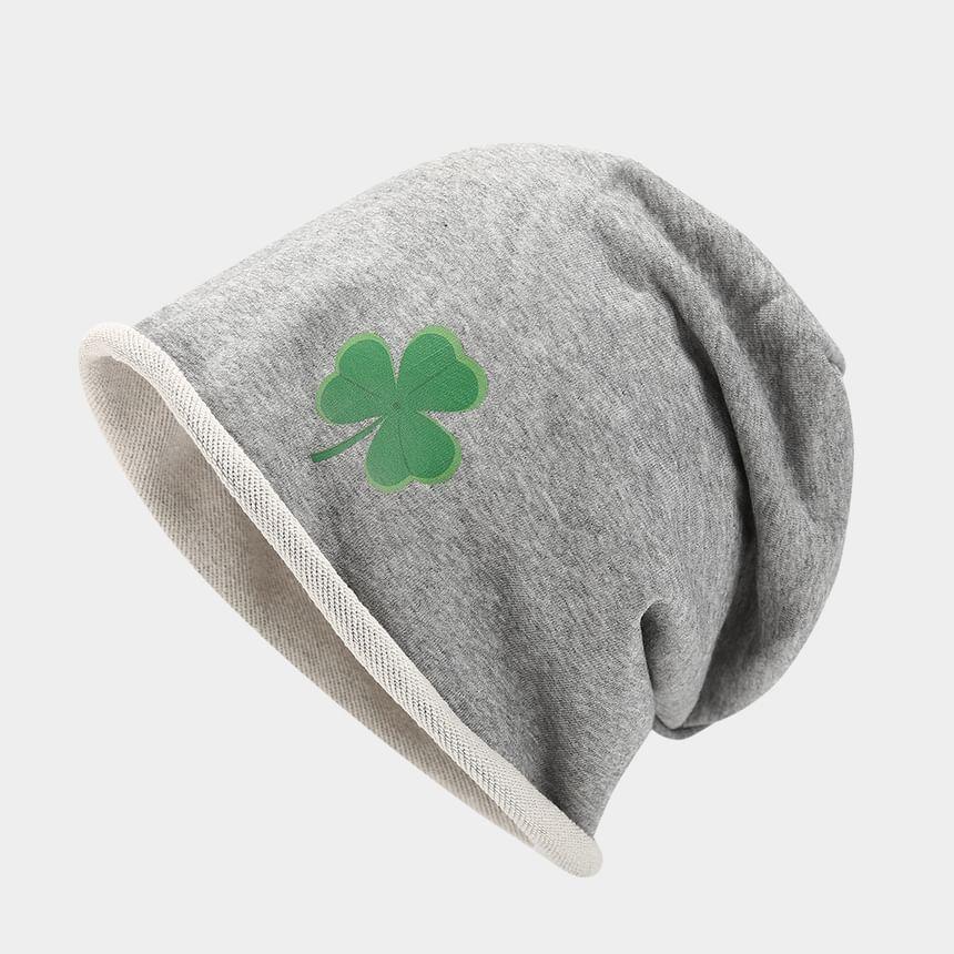 Four-Leaf Clover Embroidered Beanie Product Image