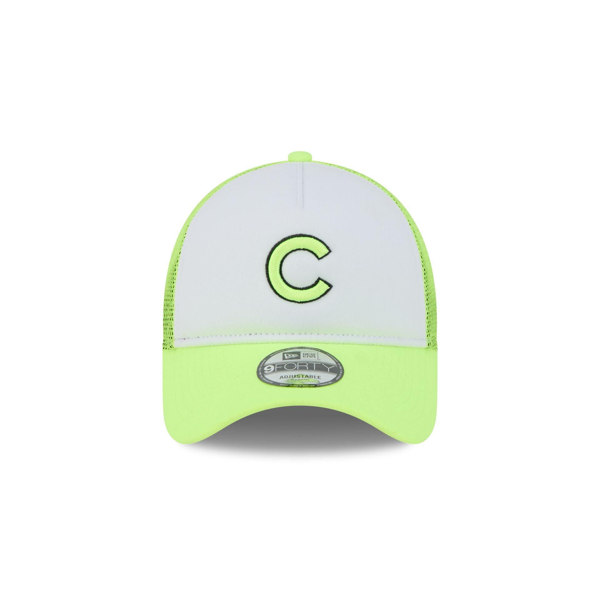 Chicago Cubs Hi Vis Doodle 9FORTY A-Frame Trucker Hat Male Product Image