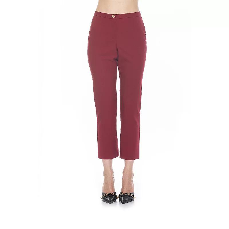 Womens ALEXIA ADMOR Stefan Star Button Slim Fit Pants Product Image