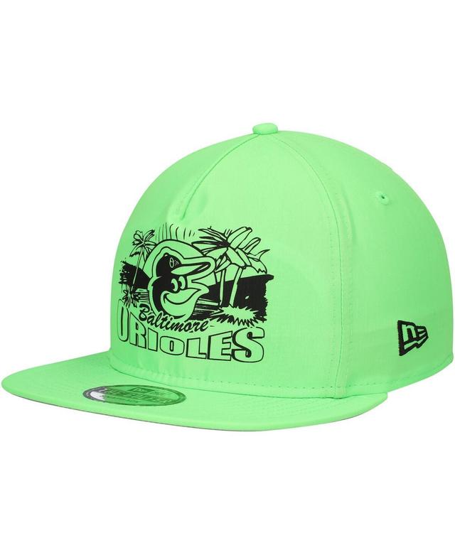 New Era Mens Green Baltimore Orioles Neon Golfer Snapback Hat Product Image