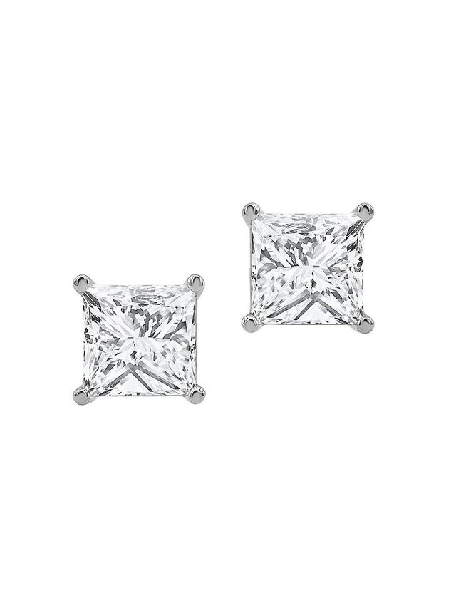 Womens 14K White Gold & 6 TCW Lab-Grown Diamond Stud Earrings Product Image