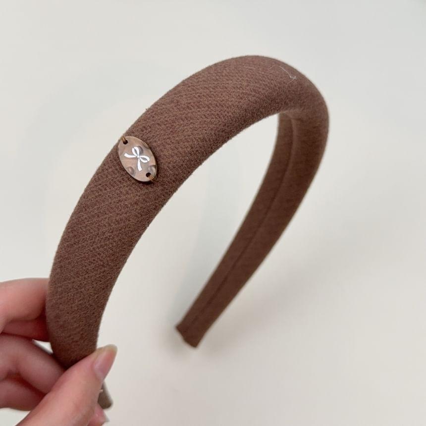 Bow Print Plain Headband Product Image