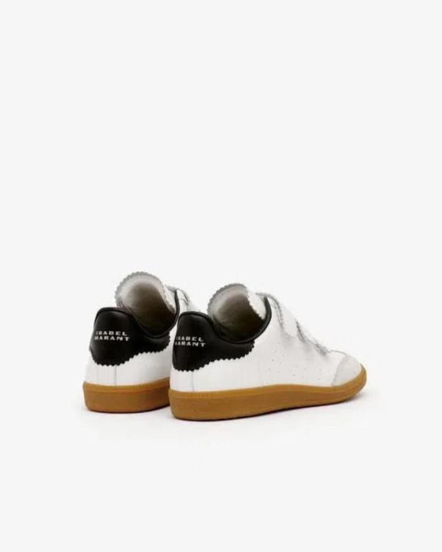 Beth Suede-trimmed Leather Sneakers In White Product Image