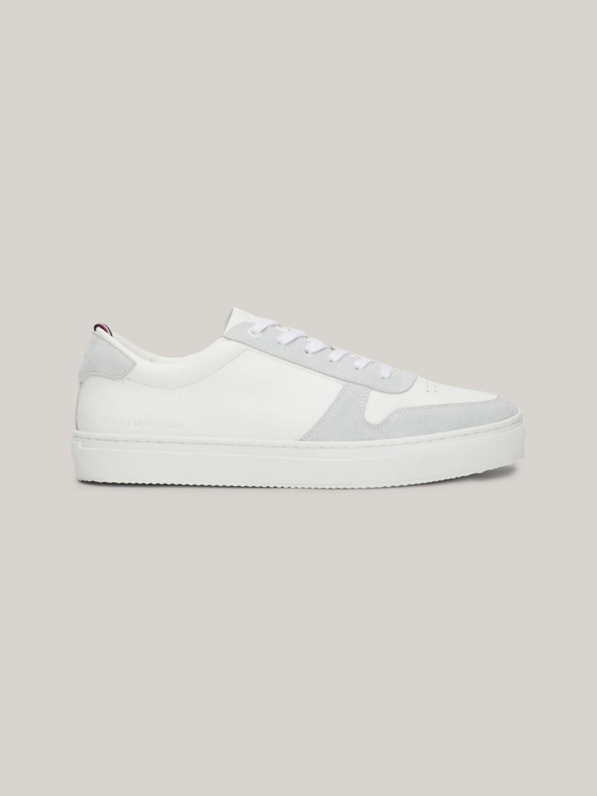 Tommy Hilfiger Men's Tommy Logo Leather Sneaker - White - US 10 / EU 43 Product Image