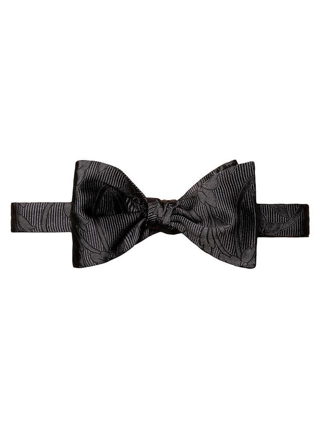 Mens Floral Jacquard Silk Bow Tie Product Image