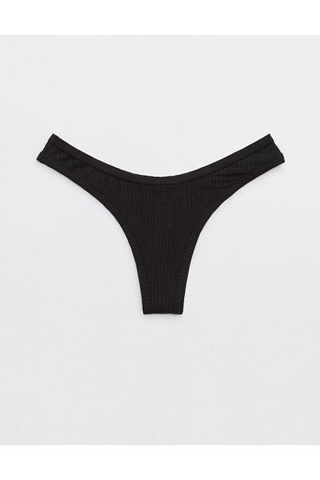 Superchill Modal Rib Thong Underwear Women's True Black S Product Image