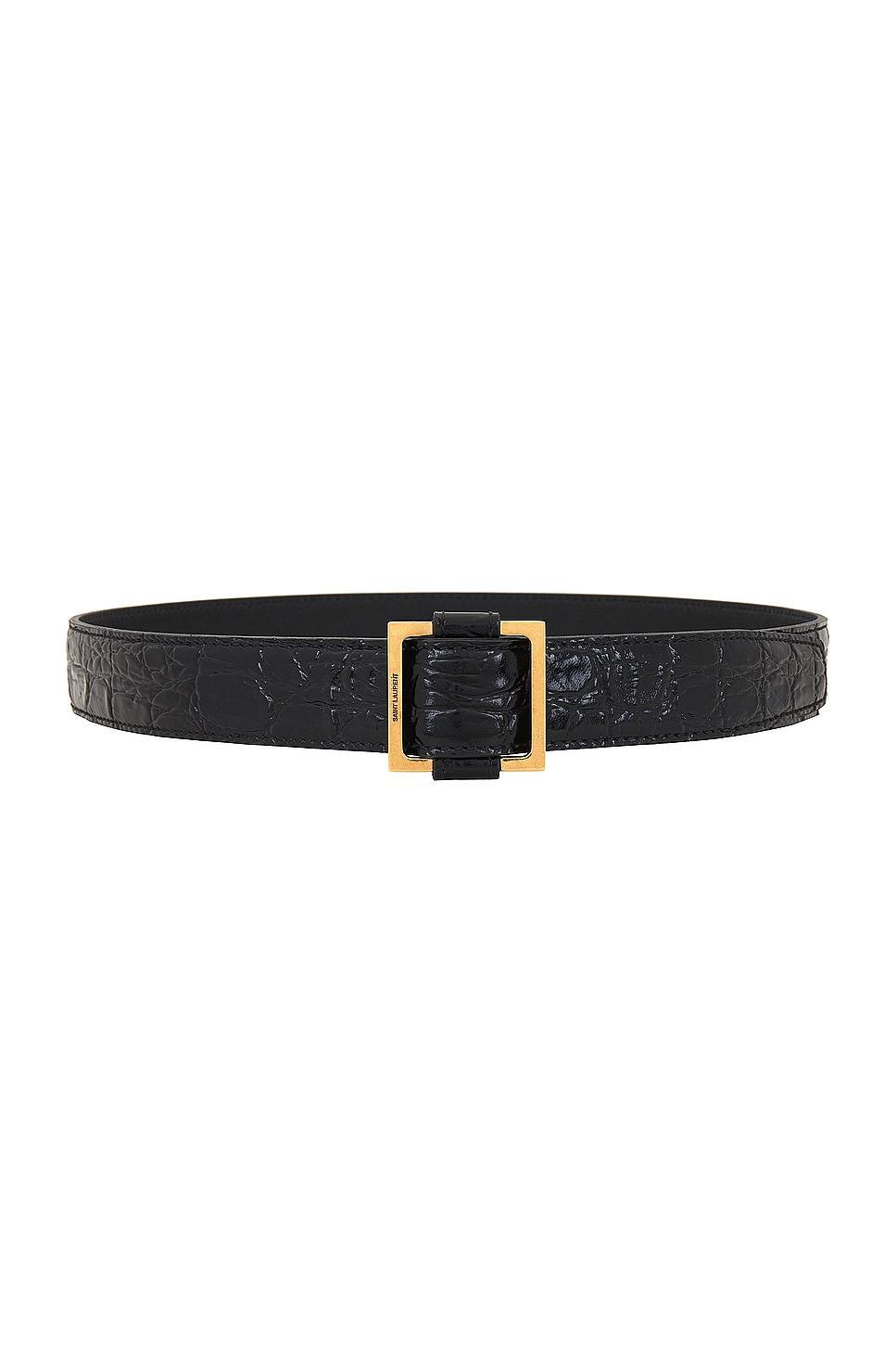 Saint Laurent Square Belt in Black Product Image