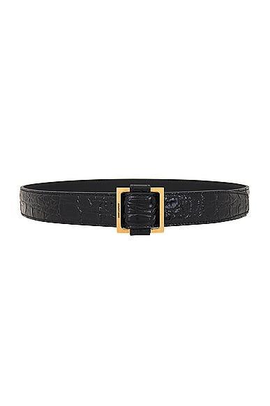 Saint Laurent Square Belt in Black Product Image