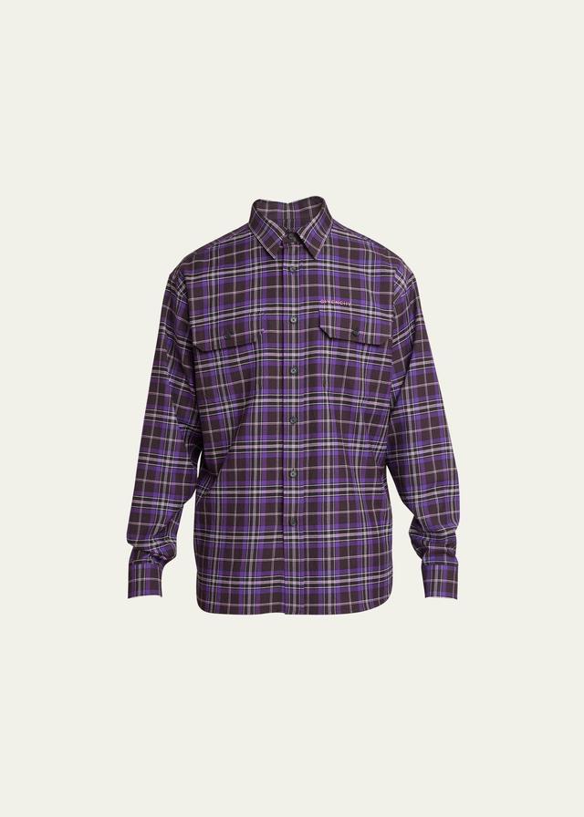 Givenchy Lumberjack Plaid Cotton & Virgin Wool Button-Up Shirt Product Image