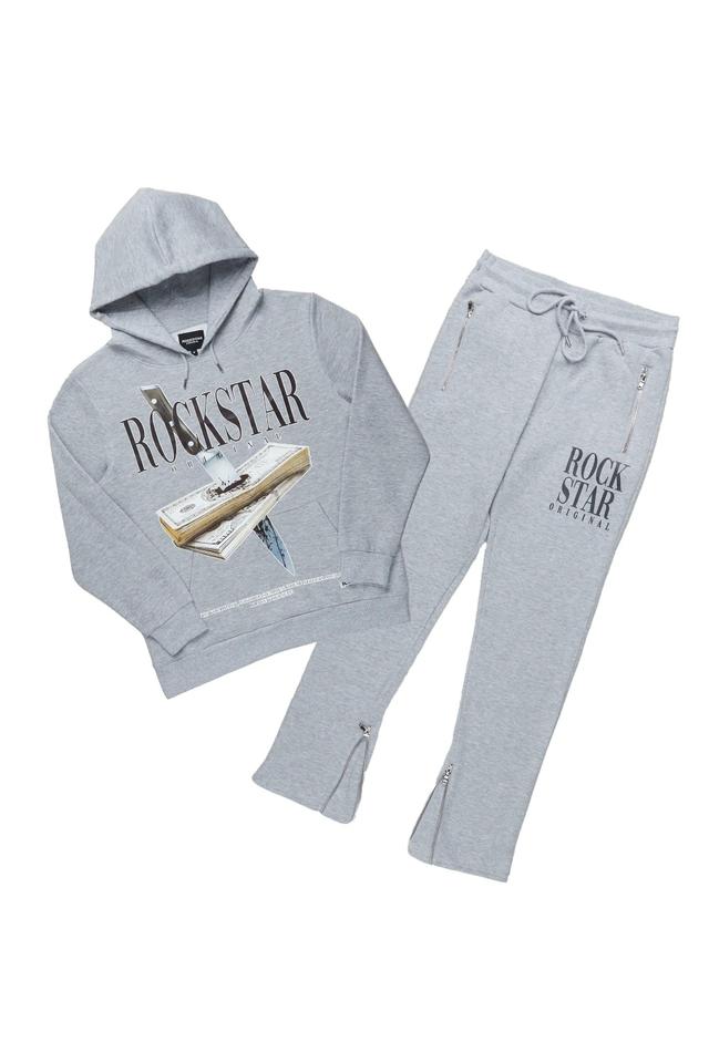 Dayte Nite Heather Grey Slim Fit Track Set Male Product Image