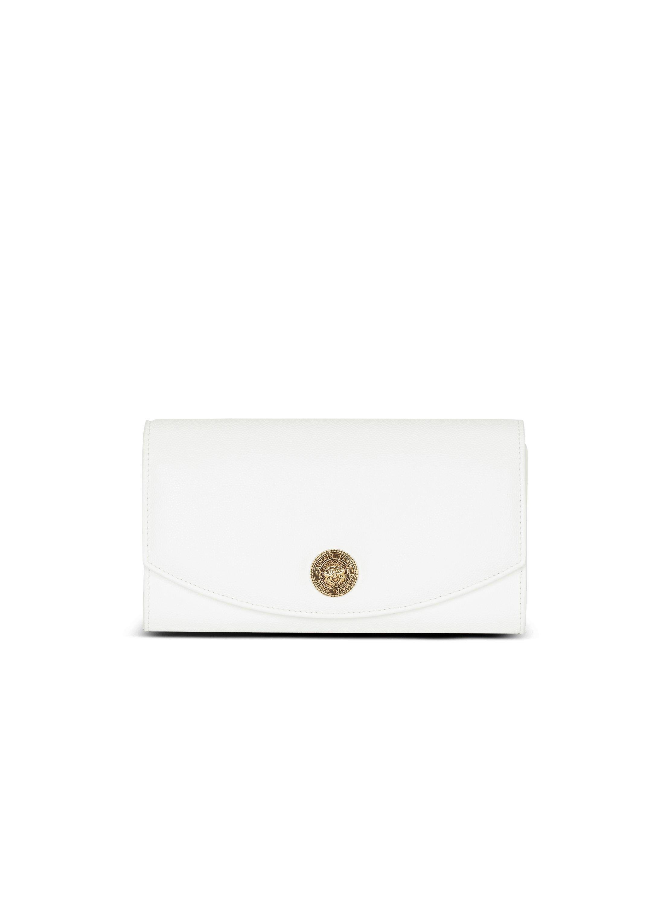 Emblème grained calfskin clutch Product Image