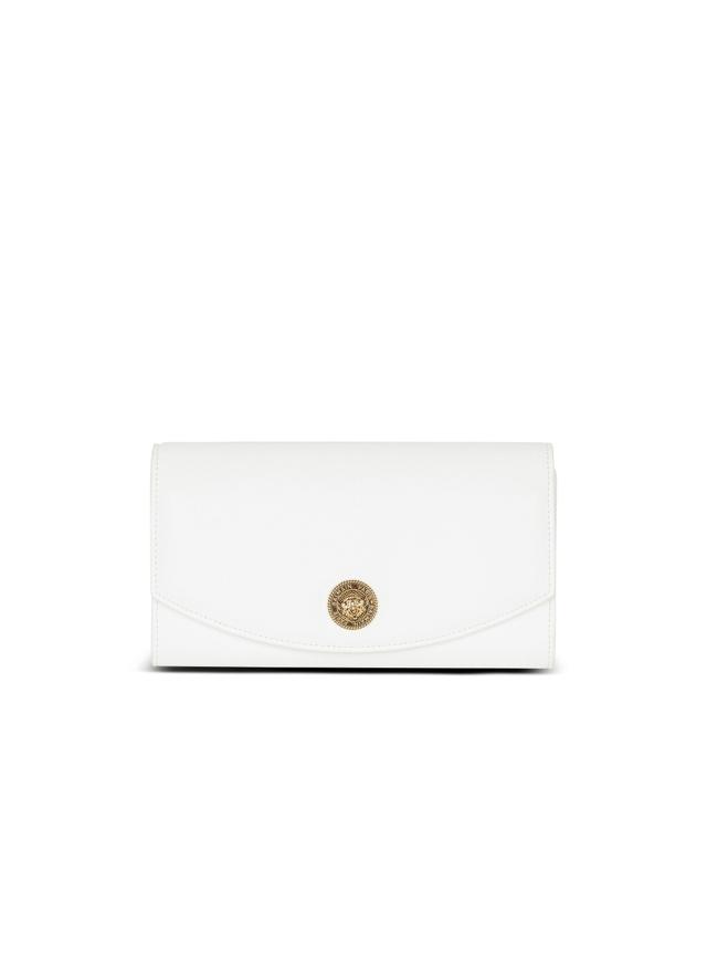 Emblème grained calfskin clutch Product Image